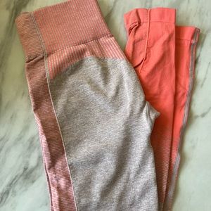 Gymshark leggings, Pink Ombré, Size S